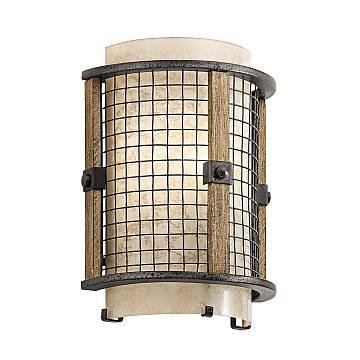 Applique Contemporanea Ahrendale Ferro Incudine Vetro 1 Luce E14