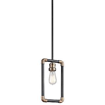 Sospensione Industrial Nordica Imahn Acciaio Nero Ottone 1 Luce E27 Sospensione Industrial Nordica Imahn Acciaio Nero Ottone 1 Luce E27
