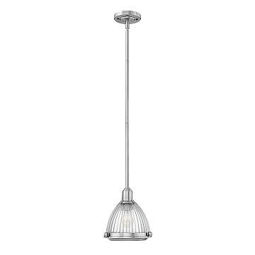 Sospensione Contemporanea Elroy Acciaio Nichel Spazzolato Vetro 1 Luce E27 Sospensione Contemporanea Elroy Acciaio Nichel Spazzolato Vetro 1 Luce E27