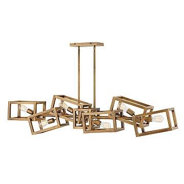 Lampadario Contemporaneo Ensemble Acciaio Bronzo Spazzolato 6 Luci E27 Lampadario Contemporaneo Ensemble Acciaio Bronzo Spazzolato 6 Luci E27