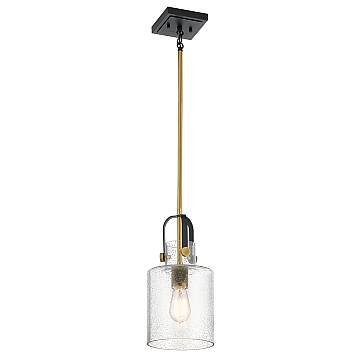 Sospensione Industrial Nordico Kitner Acciaio Ottone Vetro 1 Luce E27 Sospensione Industrial Nordico Kitner Acciaio Ottone Vetro 1 Luce E27