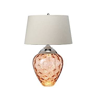 Lampada Da Scrivania Contemporanea Samara Acciaio Nichel Vetro Salmone Luce E27 Lampada Da Scrivania Contemporanea Samara Acciaio Nichel Vetro Salmone Luce E27