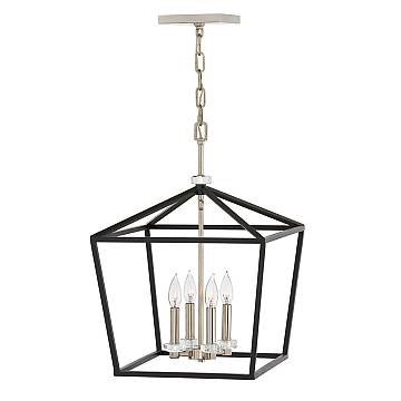 Lampadario Industrial Nordico Stinson Acciaio Nero Nichel Lucido 4 Luci E14 Lampadario Industrial Nordico Stinson Acciaio Nero Nichel Lucido 4 Luci E14