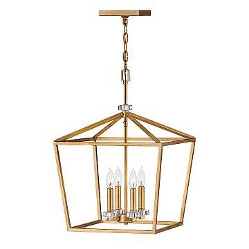 Lampadario Industrial Nordico Stinson Acciaio Ottone Antico Grande 4 Luci E14 Lampadario Industrial Nordico Stinson Acciaio Ottone Antico Grande 4 Luci E14