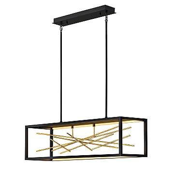 Lampadario Industrial Nordico Styx Acciaio Nero Oro Led Integrato 55W 3000K Lampadario Industrial Nordico Styx Acciaio Nero Oro Led Integrato 55W 3000K
