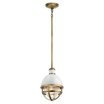 Sospensione Contemporanea Tollis Acciaio Ottone Naturale Bianco 1 Luce E27 Sospensione Contemporanea Tollis Acciaio Ottone Naturale Bianco 1 Luce E27