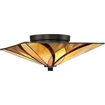Plafoniera Tiffany Asheville Metallo Bronzo Valiant 2 Luci E27 Plafoniera Tiffany Asheville Metallo Bronzo Valiant 2 Luci E27