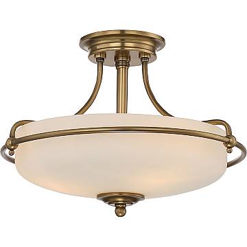 Lampadario Contemporaneo Griffin Metallo Ottone Anticato 3 Luci E27