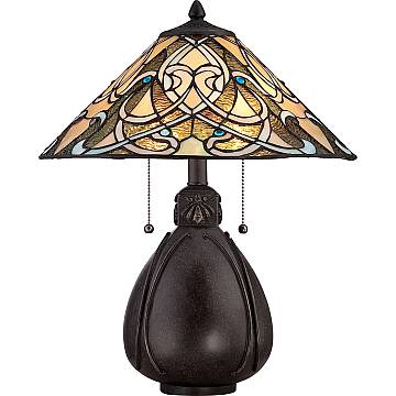 Abatjour Tiffany India Metallo Bronzo Imperiale 2 Luci E27 Abatjour Tiffany India Metallo Bronzo Imperiale 2 Luci E27