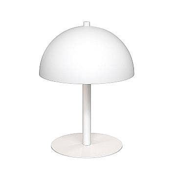 Lampada Da Tavolo Moderna Demetra Acciaio Bianco 2 Luci G9 Ip20