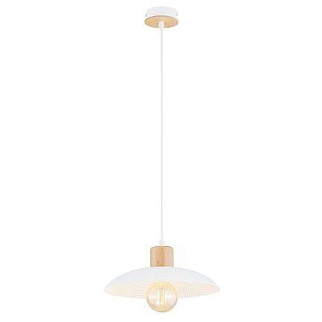Sospensione Nordica Ramachandra 1 Luce In Legno E Acciaio Bianco Sospensione Nordica Ramachandra 1 Luce In Legno E Acciaio Bianco