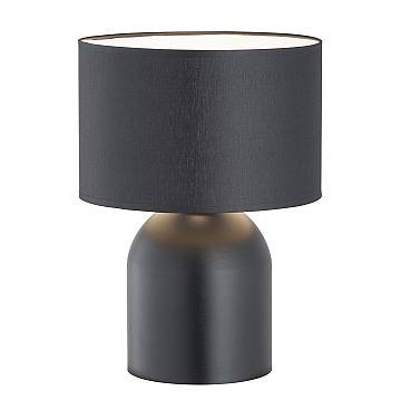 Lampada Da Tavolo Nordica Uma 1 Luce In Acciaio Nero