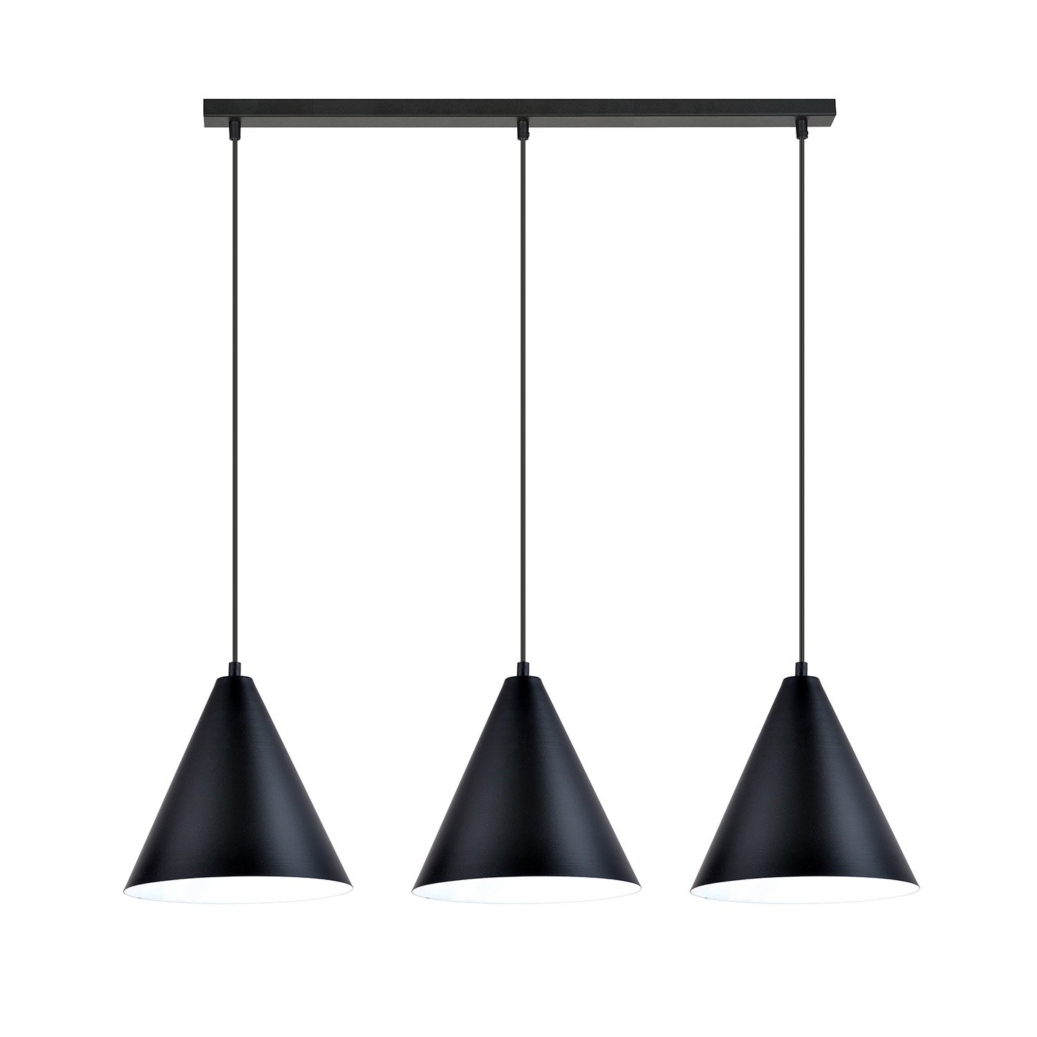 Sospensione Nordica Su 3 Luci In Acciaio Nero 1270/3
