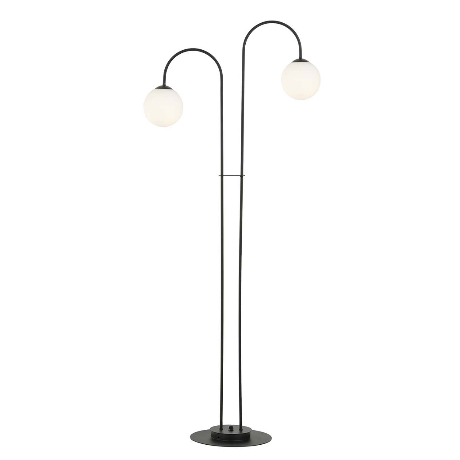 Lampadario Minimal Sharada Acciaio Nero 2 Luci E14 1288/LP2