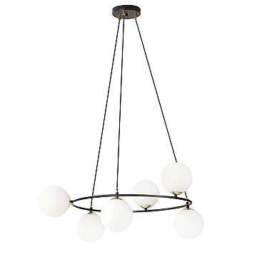 Lampadario Minimal Tsukiyomi Acciaio Nero Oro 6 Luci E14 Lampadario Minimal Tsukiyomi Acciaio Nero Oro 6 Luci E14
