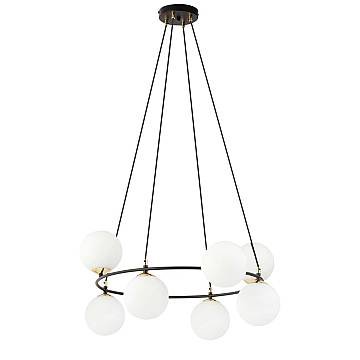 Lampadario Minimal Tsukiyomi Acciaio Nero Oro 7 Luci E14 Lampadario Minimal Tsukiyomi Acciaio Nero Oro 7 Luci E14