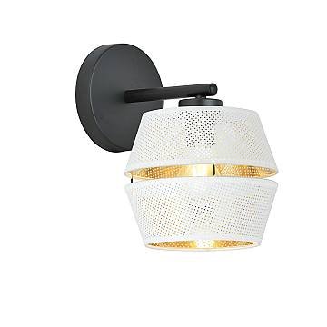Applique Contemporanea 1 Luce Tristram In Metallo Bianco E Oro