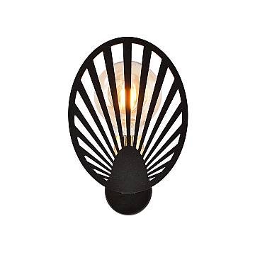 Applique Contemporanea 1 Luce Tallia In Acciaio Nero E Oro