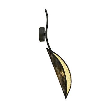 Applique Nordica 1 Luce Marte In Acciaio Nero Oro