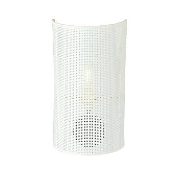 Applique Minimal 1 Luce Ladone In Acciaio Bianco E Oro