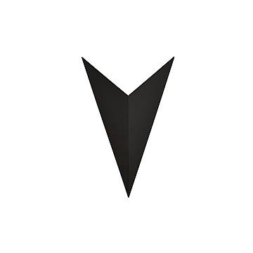 Applique Minimal Triangolare 1 Luce Indiretta Pavaka In Acciaio Nero