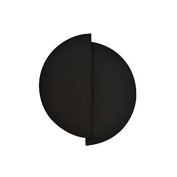 Applique Minimal Rotonda 1 Luce Indiretta Pavaka In Acciaio Nero