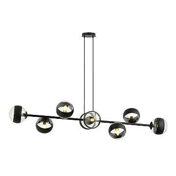 Lampadario Contemporaneo Su Acciaio Nero 8 Luci E14 Lampadario Contemporaneo Su Acciaio Nero 8 Luci E14