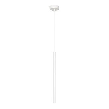 Lampadario 1 Luce Moderno Tsukiyomi Acciaio Bianco E Paralume A Cilindro Sottile Lampadario 1 Luce Moderno Tsukiyomi Acciaio Bianco E Paralume A Cilindro Sottile