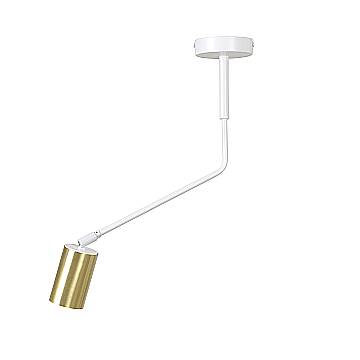 Plafoniera Minimal Morigena Acciaio Bianco 1 Luce Gu10