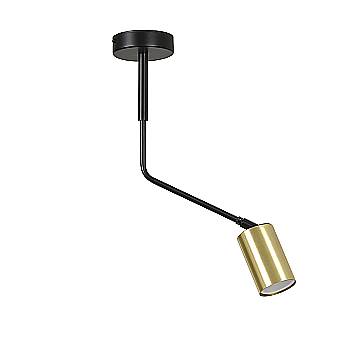 Plafoniera Minimal Morigena Acciaio Nero 1 Luce Gu10