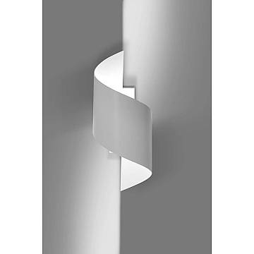 Applique Moderna 1 Luce Neptunus A Fascia In Acciaio Bianco