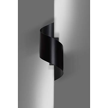 Applique Moderna 1 Luce Neptunus A Fascia In Acciaio Nero