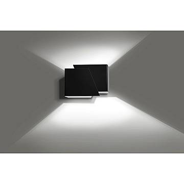 Applique Moderna 1 Luce Ragnar A Forma Geometrica In Acciaio Nero