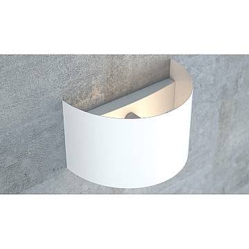 Applique Moderna 1 Luce Hrafna Fascia In Acciaio Bianco