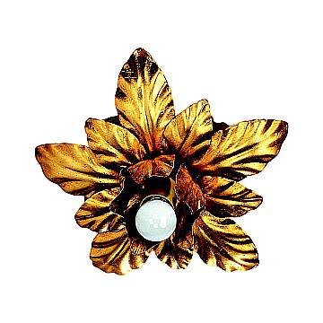 Plafoniera Classica In Ferro E Decorazione Oro 1 Luce Martin