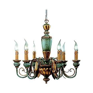 Lampadario In Legno Classico Azzurro Oro 6 Luci Oca Lampadario In Legno Classico Azzurro Oro 6 Luci Oca