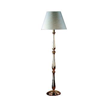 Lampada Da Terra In Legno Classico Argento Mecca Con Paralume 1 Luce Corvo