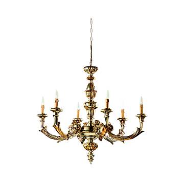 Lampadario In Legno Classico Oro 8 Luci Rondone Lampadario In Legno Classico Oro 8 Luci Rondone