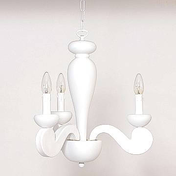 Lampadario In Legno Classico Bianco Opaco 3 Luci Sula Lampadario In Legno Classico Bianco Opaco 3 Luci Sula