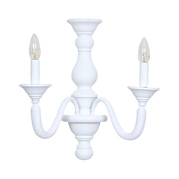 Applique In Legno Classico Grigio Sbiancato 2 Luci Laridi