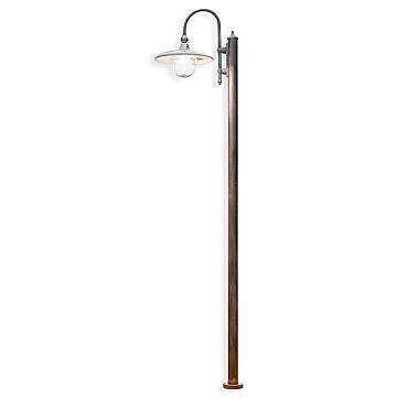 Palo Esterno Classico Campobasso Metallo E Ceramica Nero Sfumato Rame 1 Luce E27 Palo Esterno Classico Campobasso Metallo E Ceramica Nero Sfumato Rame 1 Luce E27