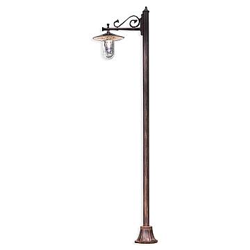 Palo Esterno Classico Genova Metallo E Ceramica Nero Sfumato Rame 1 Luce E27 Palo Esterno Classico Genova Metallo E Ceramica Nero Sfumato Rame 1 Luce E27