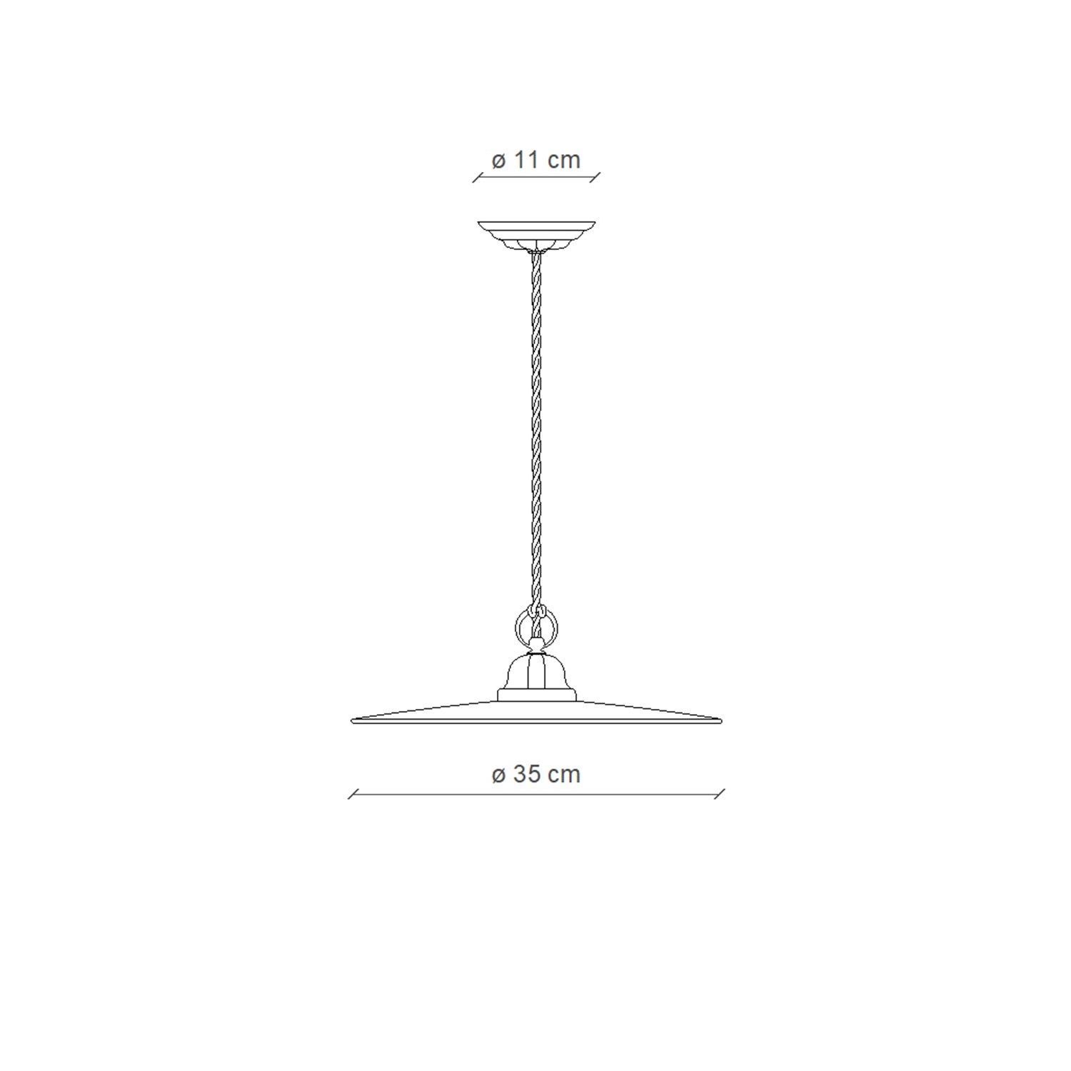 Lampadario Industrial Potenza Ferro E Ceramica Nero Diam. 35Cm 1 Luce E27 C004