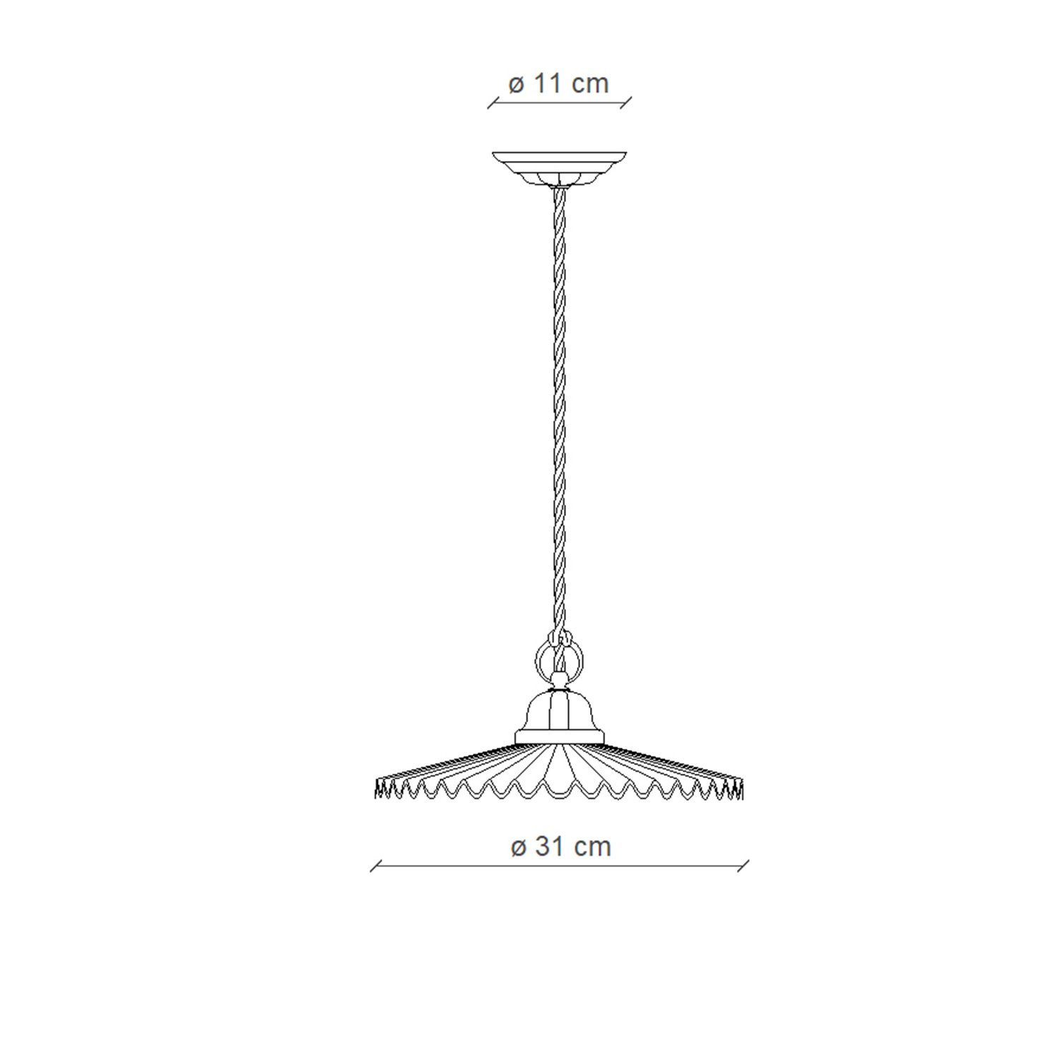 Sospensione Classica L'Aquila Ottone E Ceramica Decorato Diam. 31Cm 1 Luce E27 C084-OS-MA