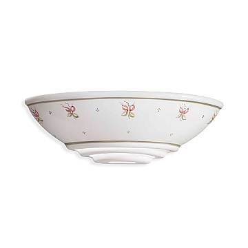 Applique Classica Trieste Bianco Decorato Filo Verde 1 Luce R7S Applique Classica Trieste Bianco Decorato Filo Verde 1 Luce R7S