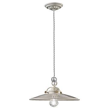 Lampadario Industrial Minimal B&W Metallo Smaltato Bianco 1 Luce E27 31Cm Lampadario Industrial Minimal B&W Metallo Smaltato Bianco 1 Luce E27 31Cm