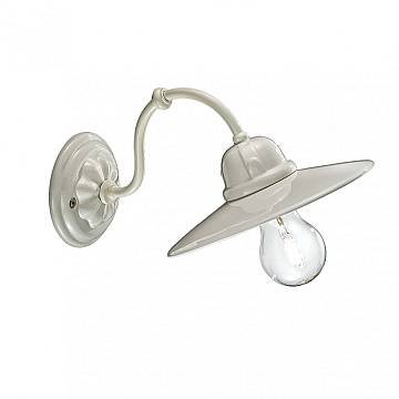 Applique Vintage B&W Metallo Smaltato Bianco 1 Luce E27 Applique Vintage B&W Metallo Smaltato Bianco 1 Luce E27