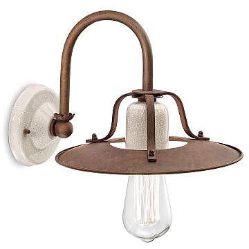 Applique Vintage Grunge Ferro E Ceramica Craquele' 1 Luce E27 Applique Vintage Grunge Ferro E Ceramica Craquele' 1 Luce E27