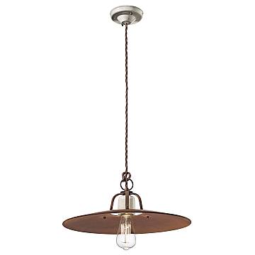 Lampadario Vintage Grunge Ferro E Ceramica Craquele' 1 Luce E27 40Cm Lampadario Vintage Grunge Ferro E Ceramica Craquele' 1 Luce E27 40Cm