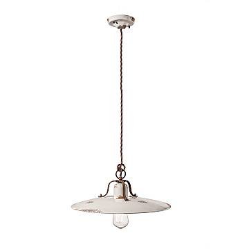 Lampadario Vintage Country Ferro E Ceramica Bianco 1 Luce E27 Lampadario Vintage Country Ferro E Ceramica Bianco 1 Luce E27